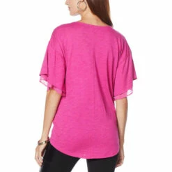 Coupon 🤩 G By Giuliana Flutter Sleeve Slub Knit Top Bright White 💯 -G by GIULIANA Sales Store unnamed file 2421