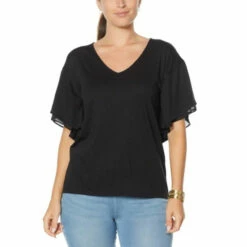 Coupon 🤩 G By Giuliana Flutter Sleeve Slub Knit Top Bright White 💯 -G by GIULIANA Sales Store unnamed file 2422