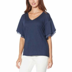 Coupon 🤩 G By Giuliana Flutter Sleeve Slub Knit Top Bright White 💯 -G by GIULIANA Sales Store unnamed file 2424