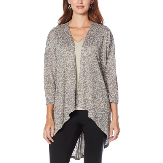 Best Sale 🎉 G By Giuliana Slub Knit Oversized Cardigan Black 2-tone Camo ❤️ 3 Best Sale 🎉 G By Giuliana Slub Knit Oversized Cardigan Black 2-tone Camo ❤️