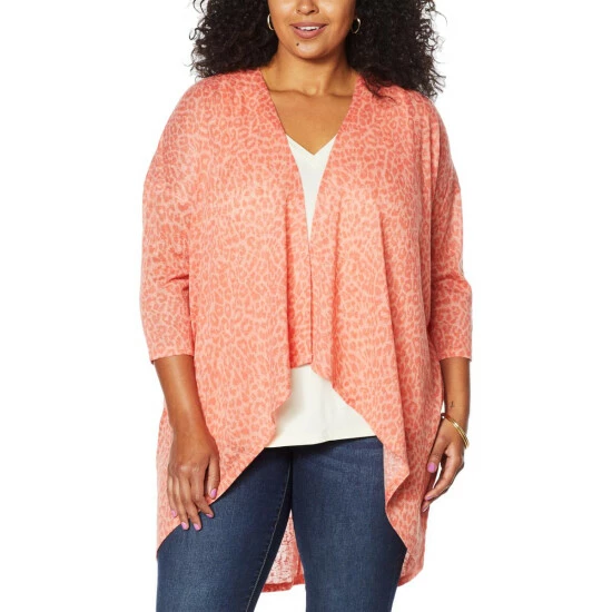 Best Sale 🎉 G By Giuliana Slub Knit Oversized Cardigan Black 2-tone Camo ❤️ 5 Best Sale 🎉 G By Giuliana Slub Knit Oversized Cardigan Black 2-tone Camo ❤️ - Image 3