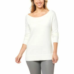 Discount 🎉 G By Giuliana On/Off-Shoulder Ribbed-Trim Knit Pullover Sweater Periwinkle 🥰