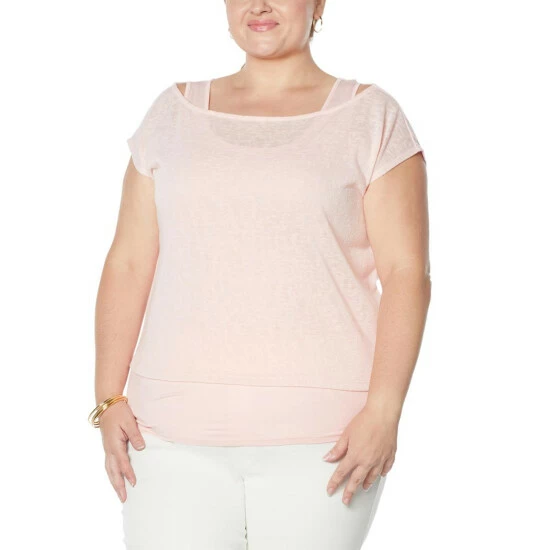 Brand new 😍 G By Giuliana 2-pack Layering Tank And Tee Rose ⌛ 5 Brand new 😍 G By Giuliana 2-pack Layering Tank And Tee Rose ⌛ - Image 3