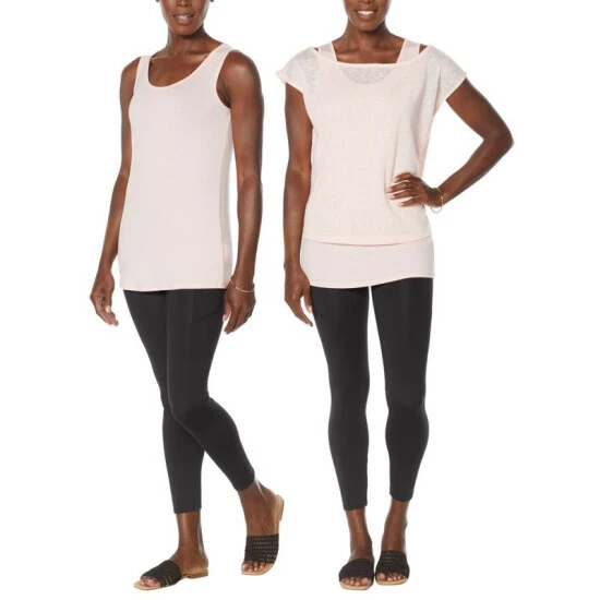 Brand new 😍 G By Giuliana 2-pack Layering Tank And Tee Rose ⌛ 7 Brand new 😍 G By Giuliana 2-pack Layering Tank And Tee Rose ⌛ - Image 5