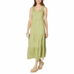 Top 10 💯 G By Giuliana Tiered Midi Tank 👗 Dress Peach Glow 🎉