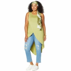 Cheap 🎁 G By Giuliana EcoLuxe Drama Tank With Scarf Black 🤩 -G by GIULIANA Sales Store unnamed file 2522