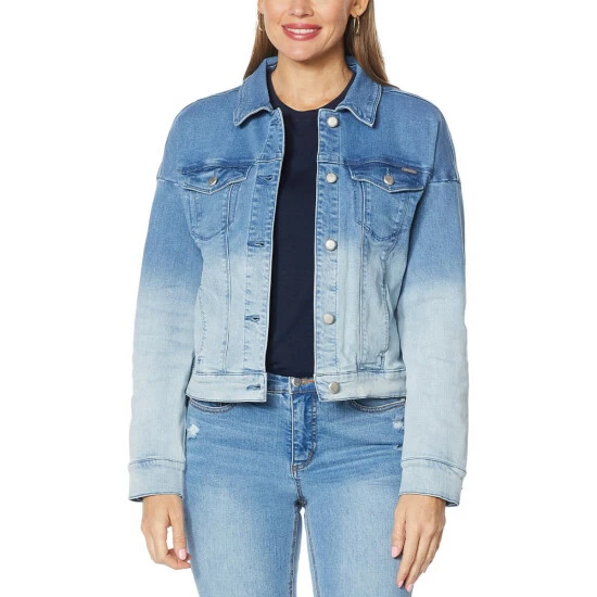 New 🥰 G By Giuliana Boxy Denim Jacket Ombre Indigo Wash ✨ 3 New 🥰 G By Giuliana Boxy Denim Jacket Ombre Indigo Wash ✨