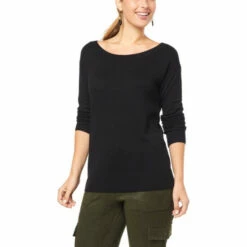 Discount 🎉 G By Giuliana On/Off-Shoulder Ribbed-Trim Knit Pullover Sweater Periwinkle 🥰 -G by GIULIANA Sales Store unnamed file 254