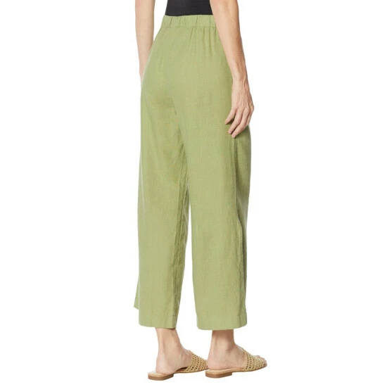 Best Sale 😀 G By Giuliana Pull-On Linen Crop Pant Nectarine 🔥 5 Best Sale 😀 G By Giuliana Pull-On Linen Crop Pant Nectarine 🔥 - Image 3