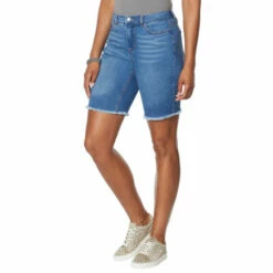 Discount ✔️ G By Giuliana Cut-Off Denim Bermuda Short Twilight Wash ✔️ -G by GIULIANA Sales Store unnamed file 2570