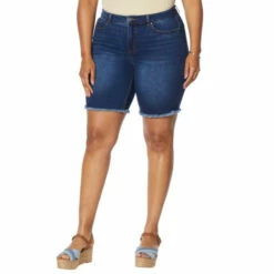 Discount ✔️ G By Giuliana Cut-Off Denim Bermuda Short Twilight Wash ✔️ -G by GIULIANA Sales Store unnamed file 2571