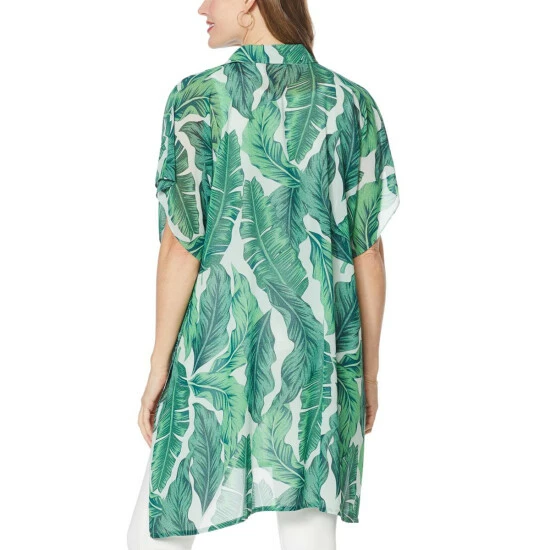 Budget โจ G By Giuliana Chiffon Tie-Front Tunic Black Banana Leaf ๐ 6 Budget โจ G By Giuliana Chiffon Tie-Front Tunic Black Banana Leaf ๐ - Image 4