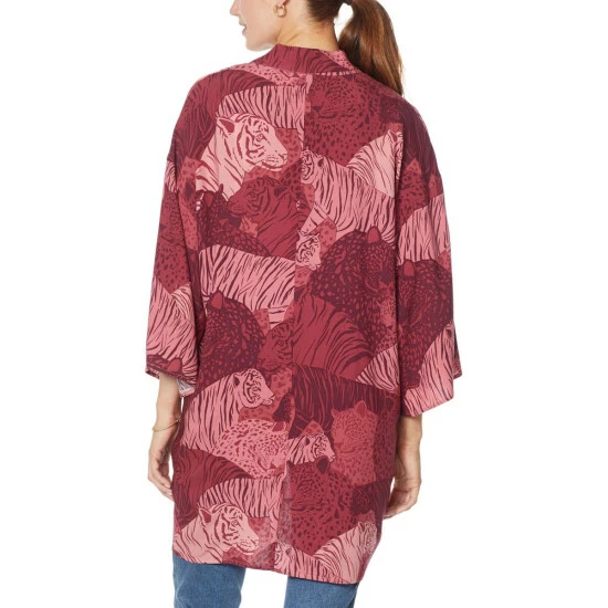 Deals ✔️ G By Giuliana Woven Printed Kimono Olive Tiger ✔️ 4 Deals ✔️ G By Giuliana Woven Printed Kimono Olive Tiger ✔️ - Image 2