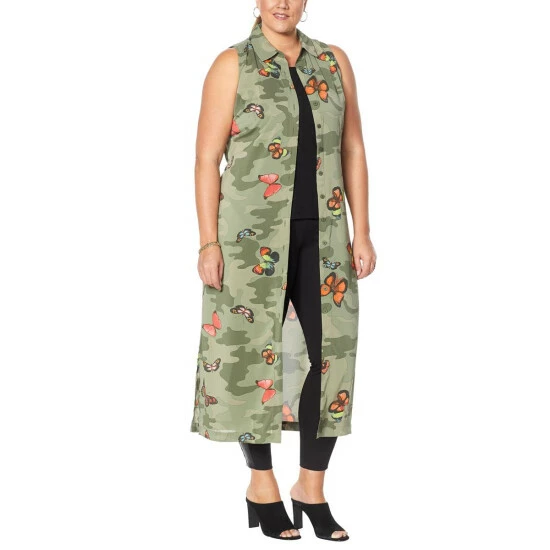 Coupon 🔥 G By Giuliana Sleeveless Duster 👗 Dress Palm Leopard ⌛ 4 Coupon 🔥 G By Giuliana Sleeveless Duster 👗 Dress Palm Leopard ⌛ - Image 2