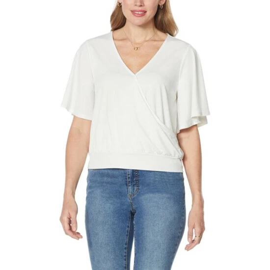 Cheap ⭐ G By Giuliana Flutter Sleeve Surplice Top Terra Cotta Leopard 🤩 9 Cheap ⭐ G By Giuliana Flutter Sleeve Surplice Top Terra Cotta Leopard 🤩 - Image 7