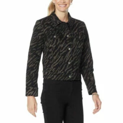 Top 10 🔔 G By Giuliana Printed Denim Jacket Medium Wash Tiger ⭐ -G by GIULIANA Sales Store unnamed file 2652