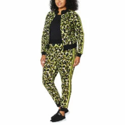 Flash Sale 😍 G By Giuliana Black Label Track Jacket Olive Animal ✨ -G by GIULIANA Sales Store unnamed file 2682