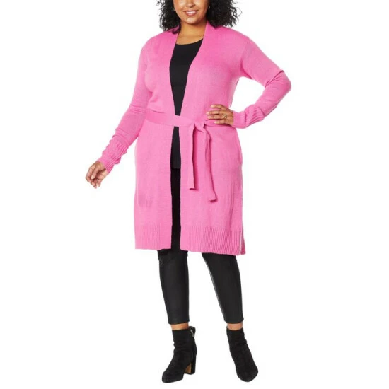 Wholesale 🤩 G By Giuliana Belted Duster Cardigan Bright Pink 🔔 11 Wholesale 🤩 G By Giuliana Belted Duster Cardigan Bright Pink 🔔 - Image 9