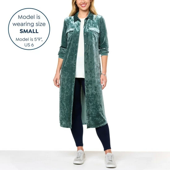 Discount ๐ฅ G By Giuliana Black Label Crushed Velvet Duster ๐ Shirtdress โญ 7 Discount ๐ฅ G By Giuliana Black Label Crushed Velvet Duster ๐ Shirtdress โญ - Image 5