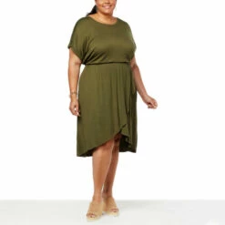 Best Sale 🎉 G By Giuliana EcoLuxe Knit Tulip-Hem T-Shirt 👗 Dress Cranberry 🤩 -G by GIULIANA Sales Store unnamed file 2710