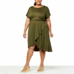 Best Sale 🎉 G By Giuliana EcoLuxe Knit Tulip-Hem T-Shirt 👗 Dress Cranberry 🤩 -G by GIULIANA Sales Store unnamed file 2713