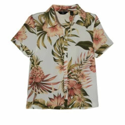 Outlet ๐งจ G By Giuliana Jet Set Mini-G Youth Woven Hawaiian ๐ Shirt Bright Cobalt โจ