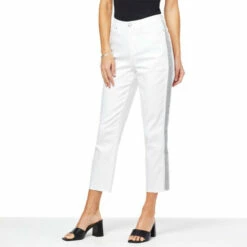 Hot Sale ⭐ G By Giuliana Denim Straight-Leg Crop Jean Medium Wash 😍