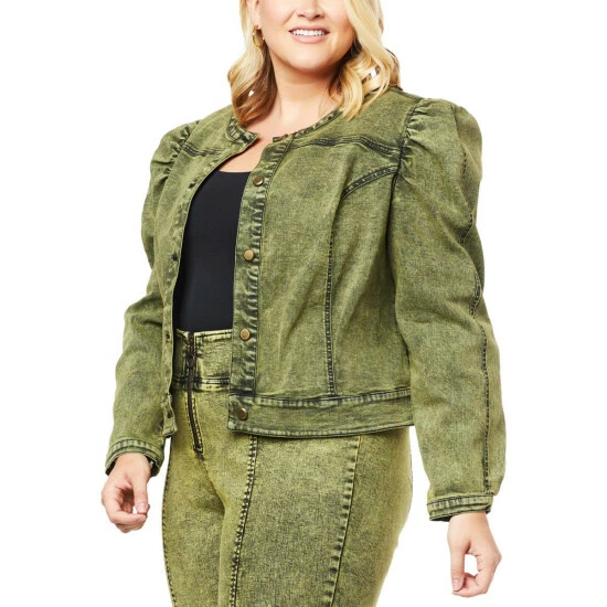 Budget ๐ G By Giuliana Black Label Puff-Sleeve Moon-Wash Denim Jacket Lavender Moon Wash ๐ฅ 5 Budget ๐ G By Giuliana Black Label Puff-Sleeve Moon-Wash Denim Jacket Lavender Moon Wash ๐ฅ - Image 3