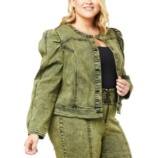 Budget ๐ G By Giuliana Black Label Puff-Sleeve Moon-Wash Denim Jacket Lavender Moon Wash ๐ฅ 7 Budget ๐ G By Giuliana Black Label Puff-Sleeve Moon-Wash Denim Jacket Lavender Moon Wash ๐ฅ - Image 5