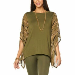 Brand new ✨ G By Giuliana EcoLuxe And Chiffon Mixed Media Top Cool Lavender 🤩 -G by GIULIANA Sales Store unnamed file 2743