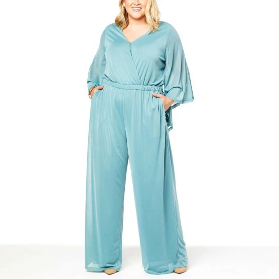 Best deal 👍 G By Giuliana Black Label Mesh Knit Drama Sleeve Jumpsuit ⭐ 4 Best deal 👍 G By Giuliana Black Label Mesh Knit Drama Sleeve Jumpsuit ⭐ - Image 2