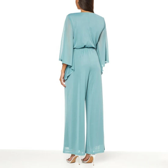 Best deal 👍 G By Giuliana Black Label Mesh Knit Drama Sleeve Jumpsuit ⭐ 5 Best deal 👍 G By Giuliana Black Label Mesh Knit Drama Sleeve Jumpsuit ⭐ - Image 3