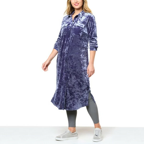 Discount ๐ฅ G By Giuliana Black Label Crushed Velvet Duster ๐ Shirtdress โญ 12 Discount ๐ฅ G By Giuliana Black Label Crushed Velvet Duster ๐ Shirtdress โญ - Image 10