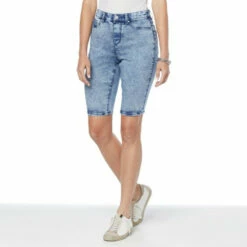Buy 🎉 G By Giuliana G-Soft Denim Pull-On Bermuda Short Medium Wash 💯 -G by GIULIANA Sales Store unnamed file 2775