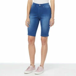 Buy 🎉 G By Giuliana G-Soft Denim Pull-On Bermuda Short Medium Wash 💯 -G by GIULIANA Sales Store unnamed file 2776