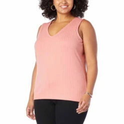 Outlet 😉 G By Giuliana Ribbed Knit V-Neck Tank Pink Blossom 🥰 11 Outlet 😉 G By Giuliana Ribbed Knit V-Neck Tank Pink Blossom 🥰 -G by GIULIANA Sales Store unnamed file 2822