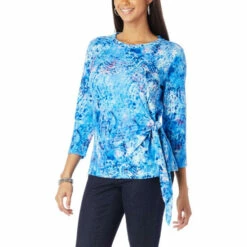 Wholesale ✨ G By Giuliana Brushed Hacci Knit Side-Tie Top Blossom ✔️