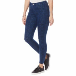 Best reviews of 😍 G By Giuliana G-Soft Faux Fly Denim Jegging Charcoal Snake 👍