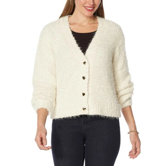 Best reviews of 🎁 G By Giuliana Smushy Yarn Button-Front Cardigan Black ✨ 7 Best reviews of 🎁 G By Giuliana Smushy Yarn Button-Front Cardigan Black ✨ - Image 5