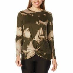 Buy 🔔 G By Giuliana Twist-Front Jersey Knit Top Festive Pink 😍 -G by GIULIANA Sales Store unnamed file 2859