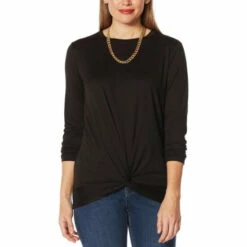 Buy 🔔 G By Giuliana Twist-Front Jersey Knit Top Festive Pink 😍 -G by GIULIANA Sales Store unnamed file 2860