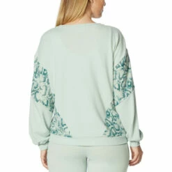 Promo 🔔 G By Giuliana LounGy Hacci Knit Print Block Sweatshirt Smoky Plum 🤩 -G by GIULIANA Sales Store unnamed file 2900