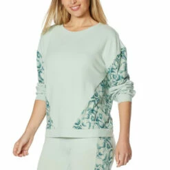 Promo 🔔 G By Giuliana LounGy Hacci Knit Print Block Sweatshirt Smoky Plum 🤩 -G by GIULIANA Sales Store unnamed file 2904