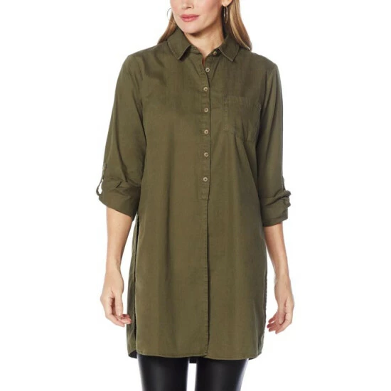 Budget ๐ G By Giuliana Buttoned Tie-Front Denim ๐ Shirt Animal Wash ๐งจ 11 Budget ๐ G By Giuliana Buttoned Tie-Front Denim ๐ Shirt Animal Wash ๐งจ - Image 9