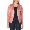 Hot Sale 💯 G By Giuliana Croco-Textured Ultrasuede Jacket Dusty Rose ⌛