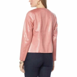 Hot Sale 💯 G By Giuliana Croco-Textured Ultrasuede Jacket Dusty Rose ⌛ -G by GIULIANA Sales Store unnamed file 2935