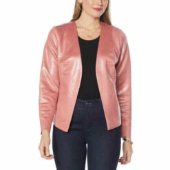 Hot Sale 💯 G By Giuliana Croco-Textured Ultrasuede Jacket Dusty Rose ⌛ -G by GIULIANA Sales Store unnamed file 2937