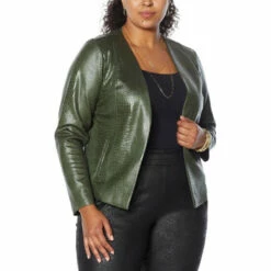 Hot Sale 💯 G By Giuliana Croco-Textured Ultrasuede Jacket Dusty Rose ⌛ -G by GIULIANA Sales Store unnamed file 2938