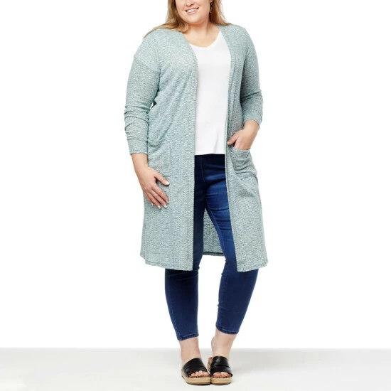 Cheap ๐ G By Giuliana Space Dyed Hacci Knit Duster Cardigan Pine Green ๐ 7 Cheap ๐ G By Giuliana Space Dyed Hacci Knit Duster Cardigan Pine Green ๐ - Image 5