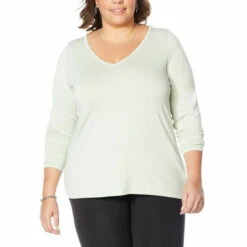 Brand new 😉 G By Giuliana 2-pack EcoLuxe Jersey Knit Long-Sleeve Tees Heather Gray/seafoam 💯 -G by GIULIANA Sales Store unnamed file 2952